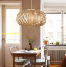 Đèn thả mây tre hình quả bí ngô một lớp MT30/31