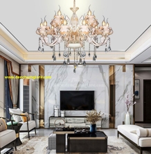 Đèn chùm pha lê nến NC 7076/15