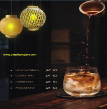 Đèn thả mây tre một lớp tròn hai vành MT19/20/21