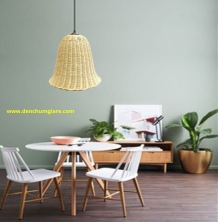 Đèn thả mây tre hình chuông kiểu MT09/10