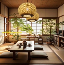 Đèn mây tre hình bí đỏ một lớp MT103/104