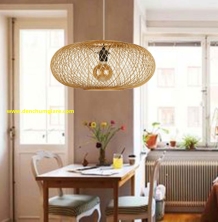 Đèn mây tre hình cầu dẹp MT43/44