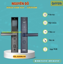 Khoá vân tay cửa gỗ, khoá cửa gỗ GIOVANI GSL-A2CBK/GE tiêu chuẩn Hàn Quốc với 5 tính năng nổi bật