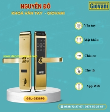 Khoá vân tay cửa gỗ, khoá cửa gỗ GIOVANI GSL-C138FG tiêu chuẩn Hàn Quốc với 5 tính năng nổi bật