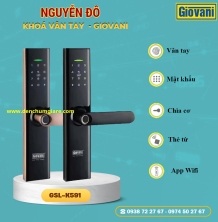 Khoá vân tay cửa gỗ, khoá cửa gỗ GIOVANI GSL-K591B/C tiêu chuẩn Hàn Quốc với 5 tính năng nổi bật