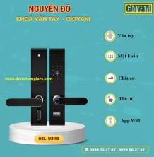 Khoá vân tay cửa gỗ, khoá cửa gỗ GIOVANI GSL-U311B tiêu chuẩn Hàn Quốc với 5 tính năng nổi bật