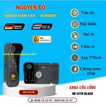 Khoá vân tay cửa cổng HUBERT HB CC78 Black tiêu chuẩn Đức với 6 tính năng nổi bật