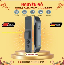 Khoá vân tay cửa gỗ HUBERT HB CG26 DARK GRAY tiêu chuẩn Đức với 6 tính năng nổi bật