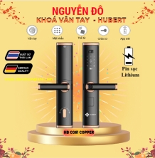 Khoá vân tay cửa gỗ HUBERT HB CG61 tiêu chuẩn Đức, Pin sạc Lithium với 5 tính năng nổi bật