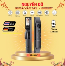 Khoá vân tay cửa gỗ HUBERT HB CG64F tiêu chuẩn Đức, Pin sạc Lithium với 7 tính năng nổi bật