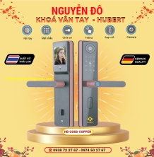 Khoá vân tay cửa gỗ HUBERT HB CG66 Black/Copper tiêu chuẩn Đức với 6 tính năng nổi bật