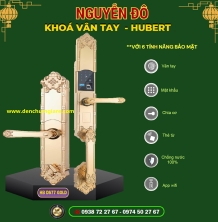 Khoá vân tay đại sảnh HUBERT HB DS77 Gold/Copper/Green tiêu chuẩn Đức với 6 tính năng nổi bật