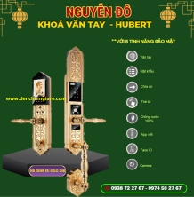 Khoá vân tay đại sảnh HUBERT HB DSI8F EU GOLD 24K tiêu chuẩn Đức với 8 tính năng nổi bật