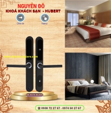 Khoá cửa khách sạn HUBERT HB KSCN79 BLACK tiêu chuẩn Đức chất liệu bằng đồng mạ niken