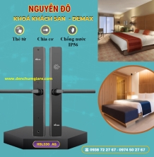 Khoá cửa khách sạn DEMAX HSL 330 với 2 màu Đen/ Xám tiêu chuẩn Đức 
