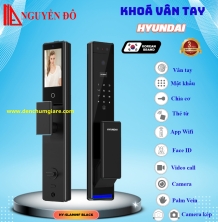 Khoá vân tay cửa gỗ, khoá cửa gỗ Hyundai HY-SLA909F BLACK tiêu chuẩn Hàn Quốc với 11 tính năng nổi bật