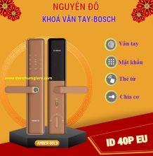 Khoá vân tay BOSCH ID 40P EU chính hãng tiêu chuẩn Đức với 4 tính năng bảo mật