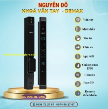 Khoá vân tay cửa nhôm Demax SL906 BL CNC tiêu chuẩn Đức với 9 tính năng nổi bật 