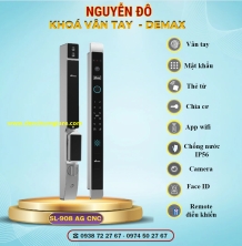 Khoá vân tay cửa nhôm Demax SL908 AG CNC tiêu chuẩn Đức với 9 tính năng nổi bật 