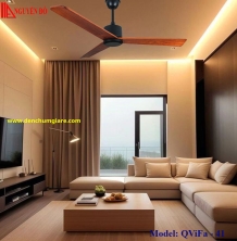 Quạt trần cánh gỗ 3 cánh QViFa – 41 công suất 40W, động cơ DC tiết kiệm điện, điều khiển từ xa bằng Remote