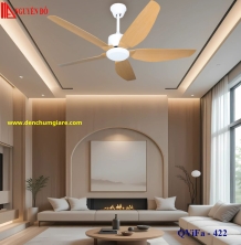 Quạt trần 5 cánh QViFa – 422 công suất 40W, động cơ DC tiết kiệm điện, điều khiển từ xa bằng Remote