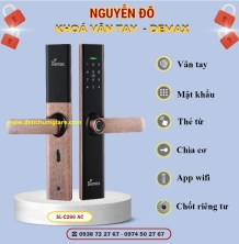 Khoá vân tay cửa gỗ Demax SL266 AC màu Đồng cổ tiêu chuẩn Đức với 6 tính năng nổi bật 
