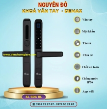 Khoá vân tay cửa nhôm Demax SL606 BL/ SL506 BL tiêu chuẩn Đức với 6 tính năng nổi bật 