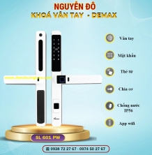  Khoá vân tay cửa nhôm Demax SL601 PW/ SL501 PW tiêu chuẩn Đức với 6 tính năng nổi bật 