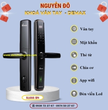 Khoá vân tay cửa gỗ Demax SL666 BN màu Đen Nano tiêu chuẩn Đức với 6 tính năng nổi bật 