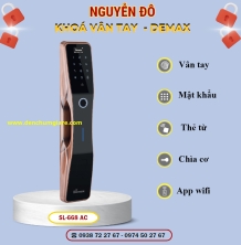 Khoá vân tay cửa gỗ Demax SL668 BL/SL668 AC tiêu chuẩn Đức với 5 tính năng nổi bật 