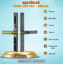 Khoá vân tay cửa nhôm Demax SL688 GS LUX/SL588 GS LUX tiêu chuẩn Đức với 7 tính năng nổi bật 