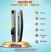  Khoá vân tay cửa nhôm Demax SL802 AG tiêu chuẩn Đức với 6 tính năng nổi bật 