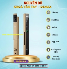 Khoá vân tay cửa nhôm Demax SL808 tiêu chuẩn Đức với 7 tính năng nổi bật 