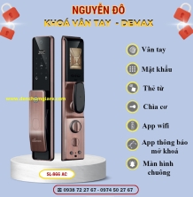 Khoá vân tay cửa gỗ Demax SL866 AC/ SL866 GS tiêu chuẩn Đức với 7 tính năng nổi bật 