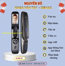 Khoá vân tay cửa gỗ Demax SL898 PB/ SL898 GC tiêu chuẩn Đức với 7 tính năng nổi bật 