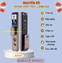 Khoá vân tay cửa gỗ Demax SL916 CB/ SL916 GS  tiêu chuẩn Đức với 7 tính năng nổi bật 