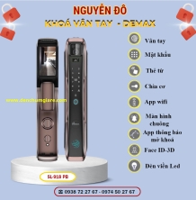Khoá vân tay cửa gỗ Demax SL918 PB/ SL918 GS  tiêu chuẩn Đức với 9 tính năng nổi bật 