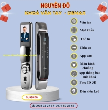 Khoá vân tay cửa gỗ Demax SL928 PB/ SL928 DG  tiêu chuẩn Đức với 9 tính năng nổi bật 