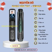 Khoá vân tay cửa gỗ Demax SL930 GS/ SL930 DG  tiêu chuẩn Đức với 9 tính năng nổi bật 