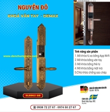  Khoá vân tay cửa đại sảnh Demax SL8862 GB mạ đồng tiêu chuẩn Đức với 5 tính năng nổi bật 