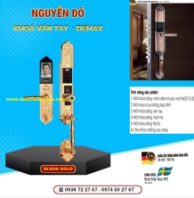Khoá vân tay cửa đại sảnh Demax SL938 Gold mạ vàng 24K tiêu chuẩn Đức với 6 tính năng nổi bật 
