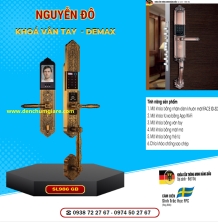 Khoá vân tay cửa đại sảnh Demax SL986 GB mạ đồng tiêu chuẩn Đức với 6 tính năng nổi bật 