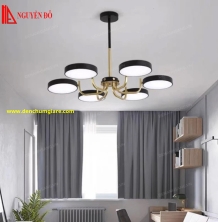 Đèn chùm hiện đại, đèn chùm trang trí TH-8028-21, tạo hình bởi 6 vòng tròn Led cao cấp
