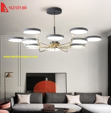 Đèn chùm hiện đại, đèn chùm trang trí TH-8027-21/TH-8029-21, tạo hình bởi 12 vòng tròn Led cao cấp