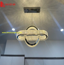 Đèn thả hiện đại, đèn thả pha lê TH-820-22, 3 chế độ ánh sáng, tạo hình kết hợp giữa hình Oval và hình tròn.