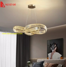 Đèn thả hiện đại, đèn thả pha lê TH-8318-23, tạo hình bởi vòng xoắn pha lê cao cấp 
