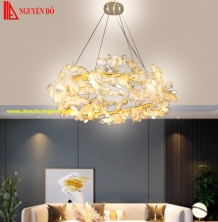 Đèn thả hiện đại, đèn thả pha lê TH-8335/336/337, tạo hình hoa lá Nguyệt Quế độc đáo 