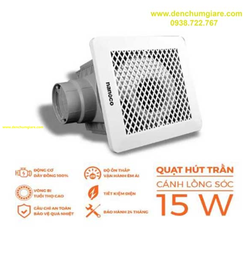 Quạt hút âm trần lồng sóc Nanoco NFV2021