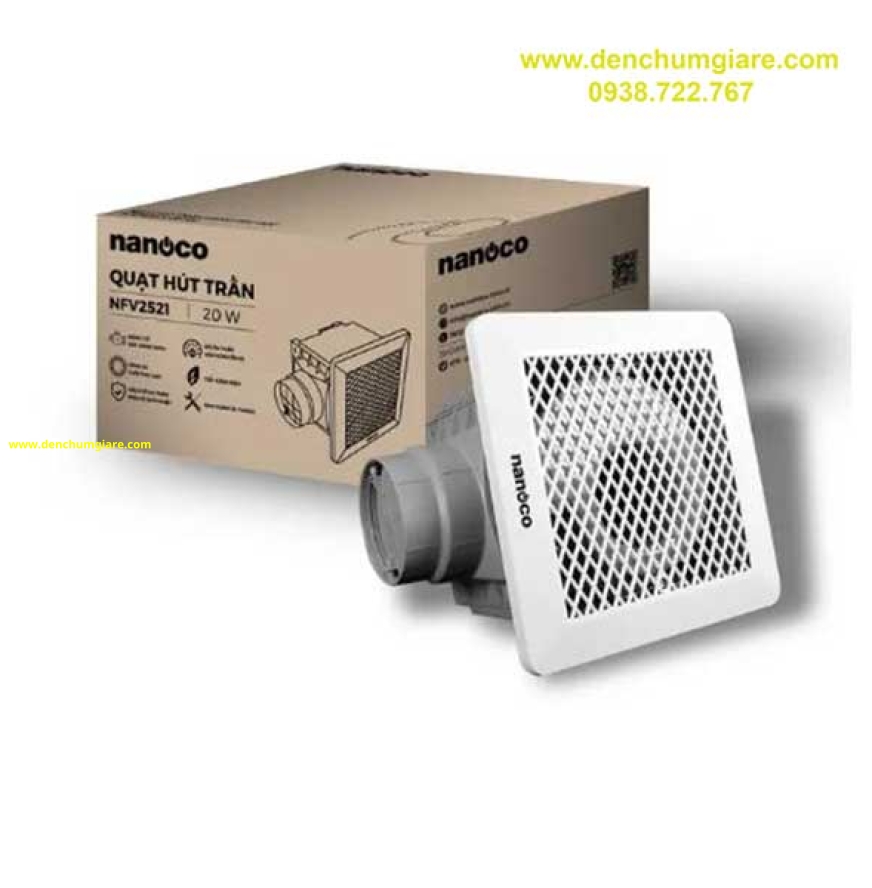 Quạt hút âm trần lồng sóc Nanoco NFV2521