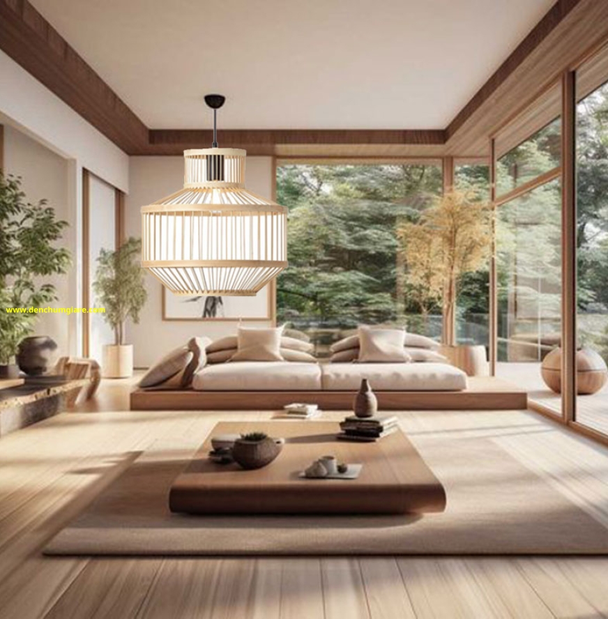 Đèn mây tre hình lọ mực MT156
